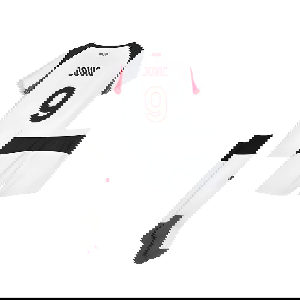 Fotbalové Dresy AC Milan Dětské JOVIC #9 Venkovní Dres 2025-2026