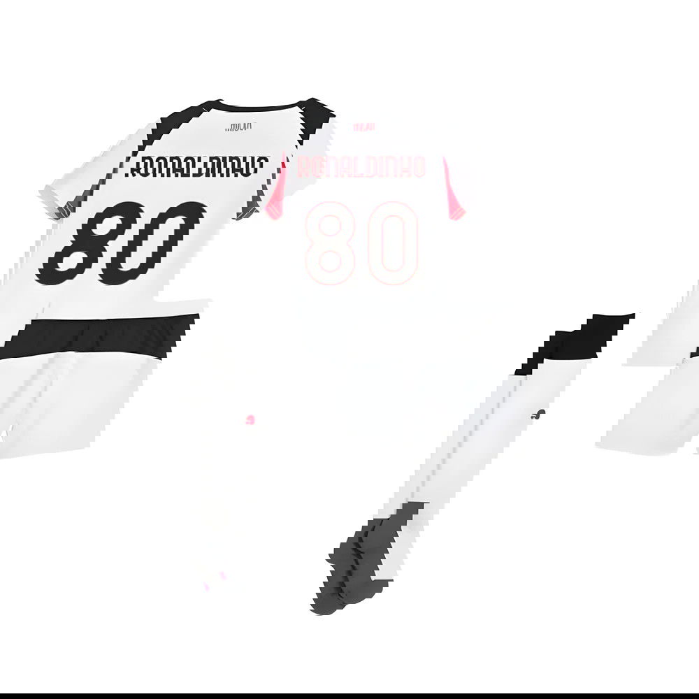 Fotbalové Dresy AC Milan Dětské RONALDINHO #80 Venkovní Dres 2025-2026