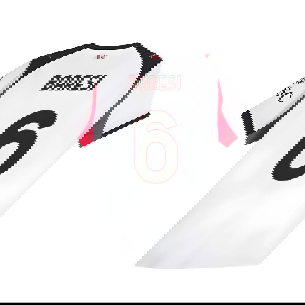 Fotbalové Dresy AC Milan BARESI #6 Venkovní Dres 2025-2026