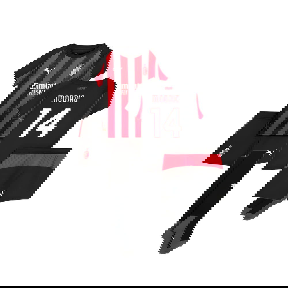 Fotbalové Dresy AC Milan Dětské MODRIC #14 Domácí Dres 2025-2026