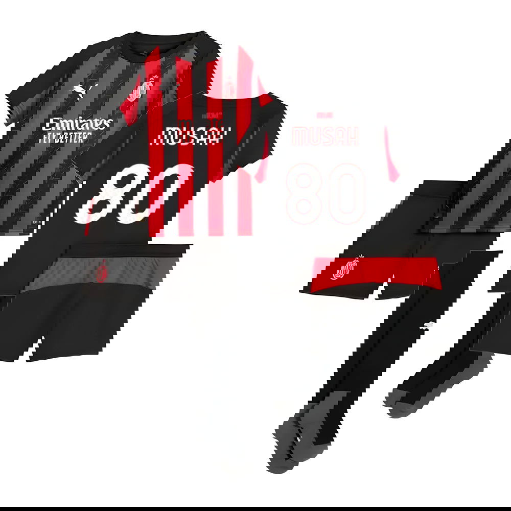 Fotbalové Dresy AC Milan Dětské MUSAH #80 Domácí Dres 2025-2026