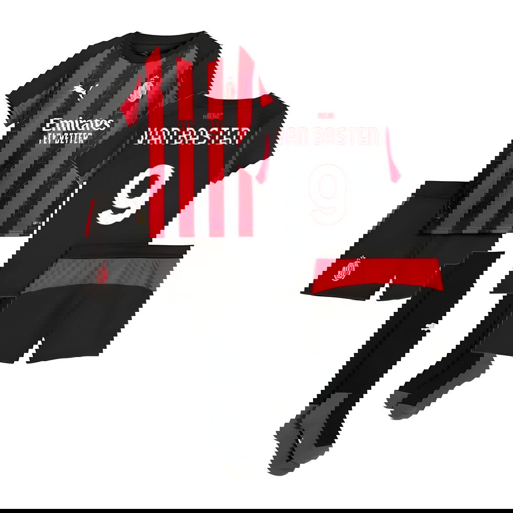 Fotbalové Dresy AC Milan Dětské VAN BASTEN #9 Domácí Dres 2025-2026
