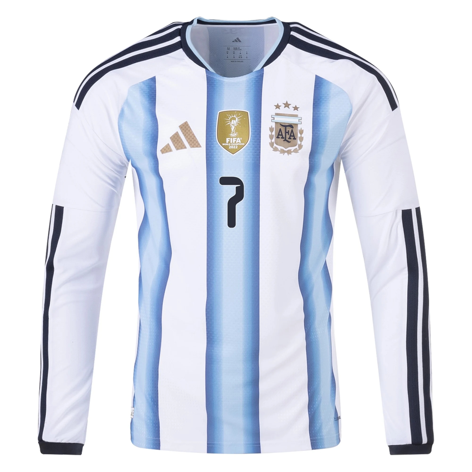 návrh Fotbalové Dresy Argentina Dlouhý Rukáv DE PAUL #7 Domácí Dres Mistrovství světa 2026 eshop