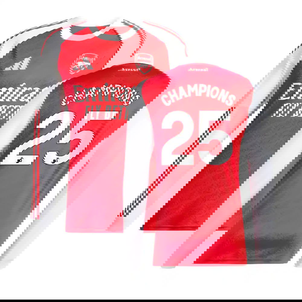 Fotbalové Dresy Arsenal Dlouhý Rukáv CHAMPIONS #25 Domácí Dres 2025-2026