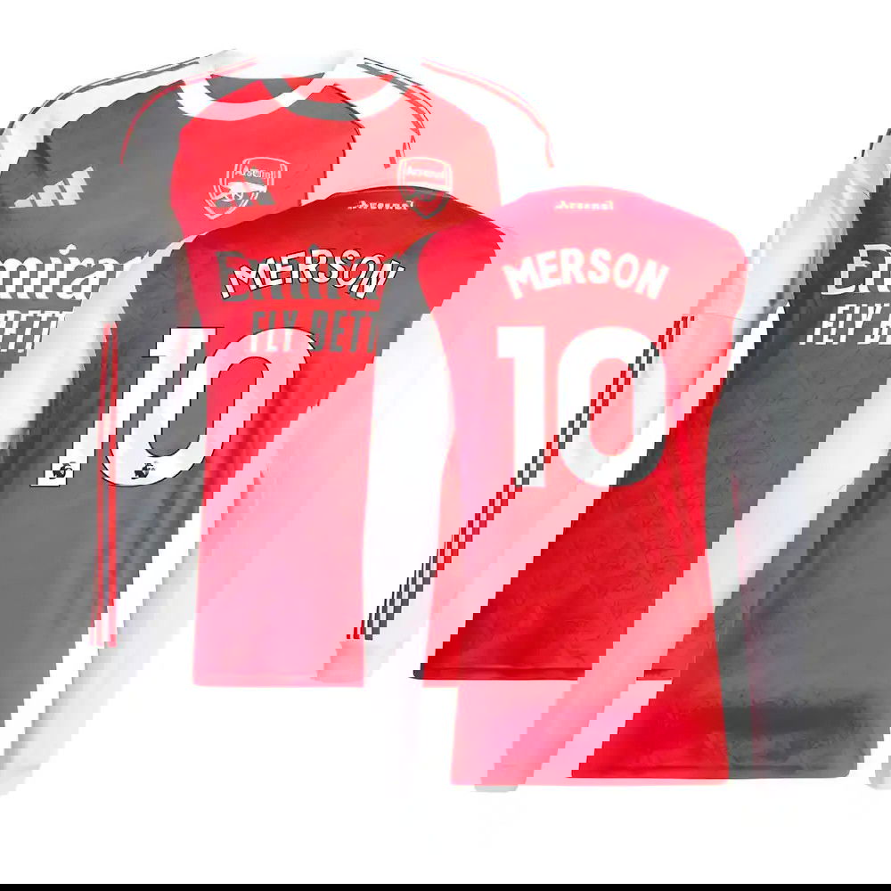Fotbalové Dresy Arsenal Dlouhý Rukáv MERSON #10 Domácí Dres 2025-2026