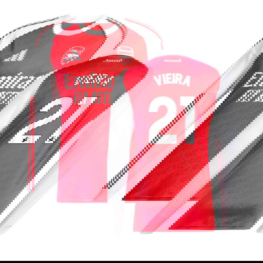 Fotbalové Dresy Arsenal Dlouhý Rukáv VIEIRA #21 Domácí Dres 2025-2026