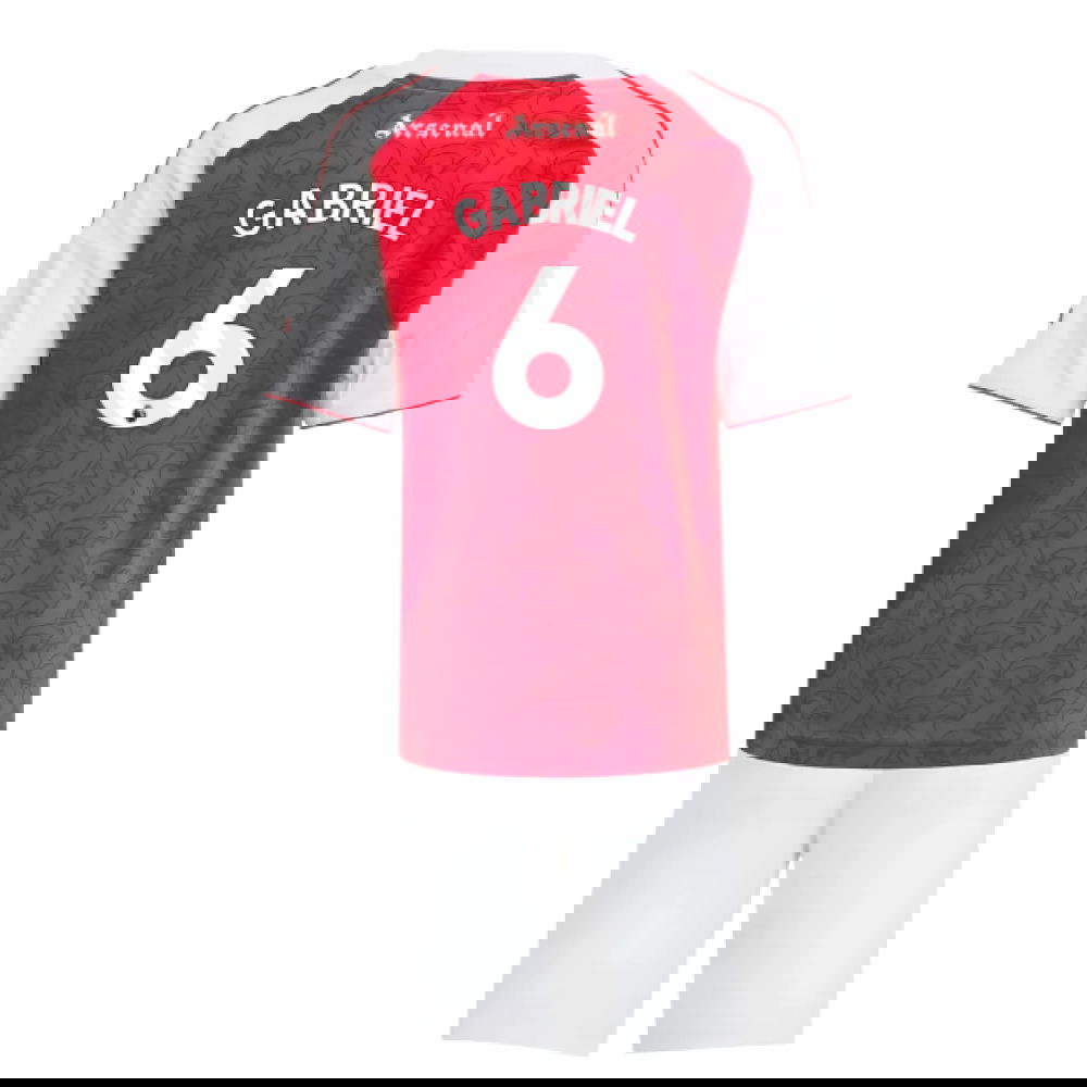 Fotbalové Dresy Arsenal Dětské GABRIEL #6 Domácí Dres 2025-2026