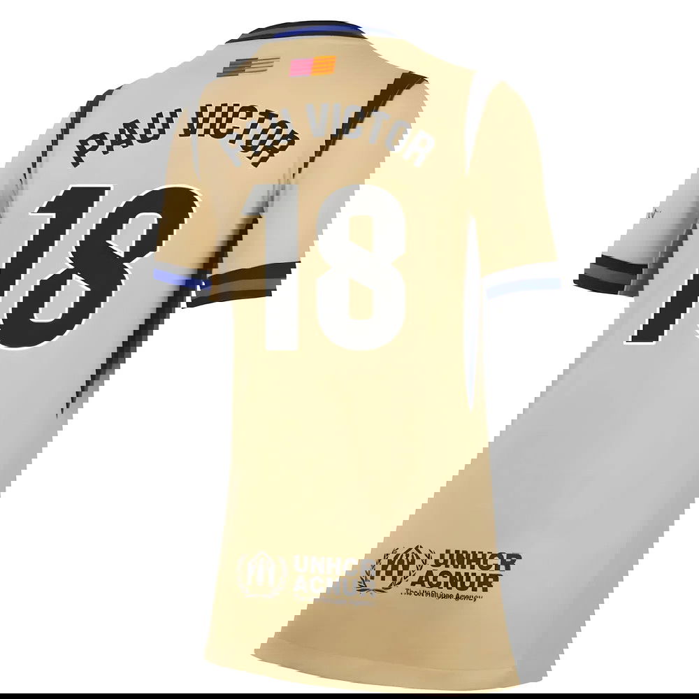 Fotbalové Dresy FC Barcelona Dámské PAU VICTOR #18 Venkovní Dres 2025-2026