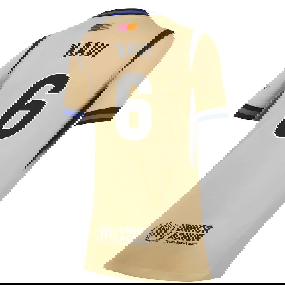 Fotbalové Dresy FC Barcelona Dámské XAVI #6 Venkovní Dres 2025-2026