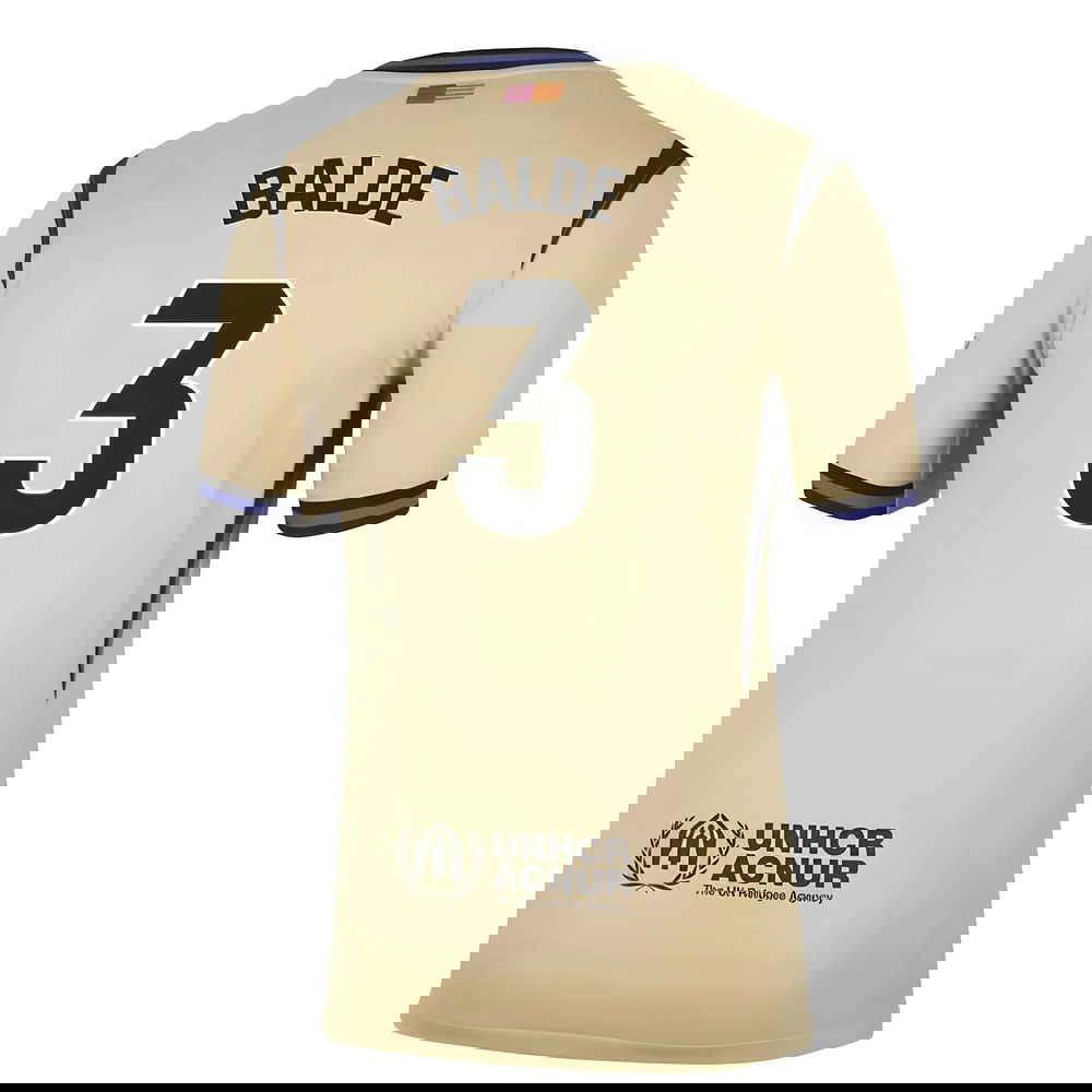 Fotbalové Dresy FC Barcelona BALDE #3 Venkovní Dres 2025-2026