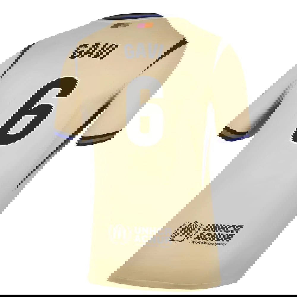 Fotbalové Dresy FC Barcelona GAVI #6 Venkovní Dres 2025-2026