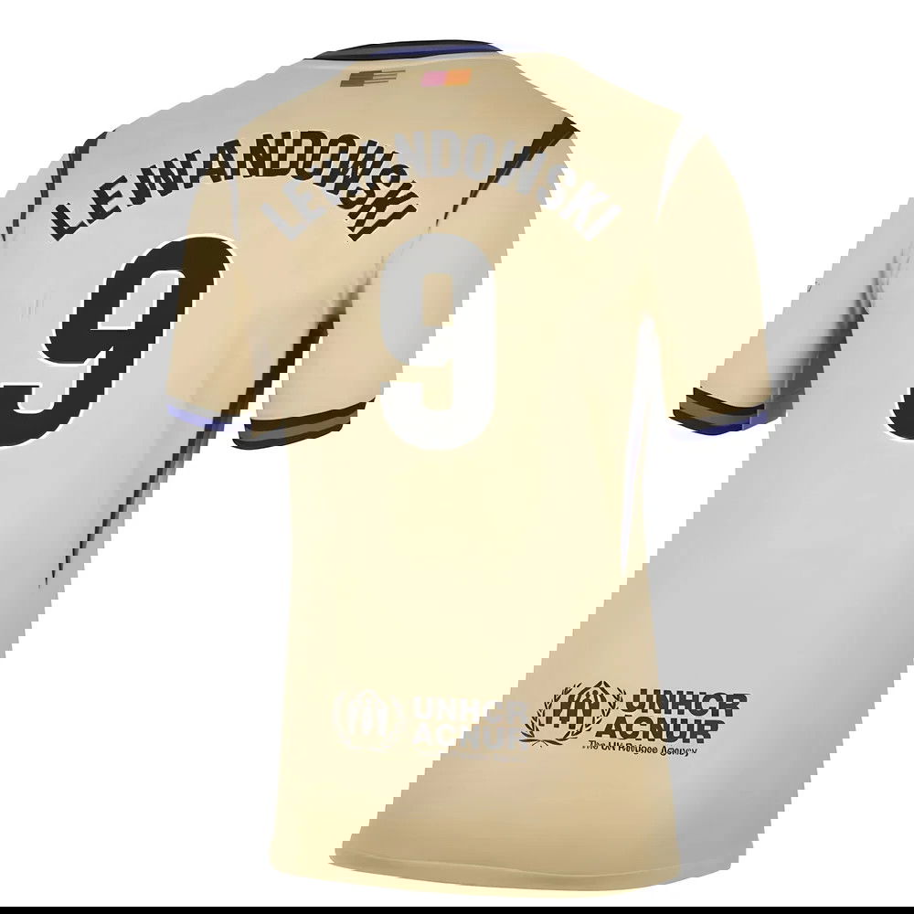 Fotbalové Dresy FC Barcelona LEWANDOWSKI #9 Venkovní Dres 2025-2026