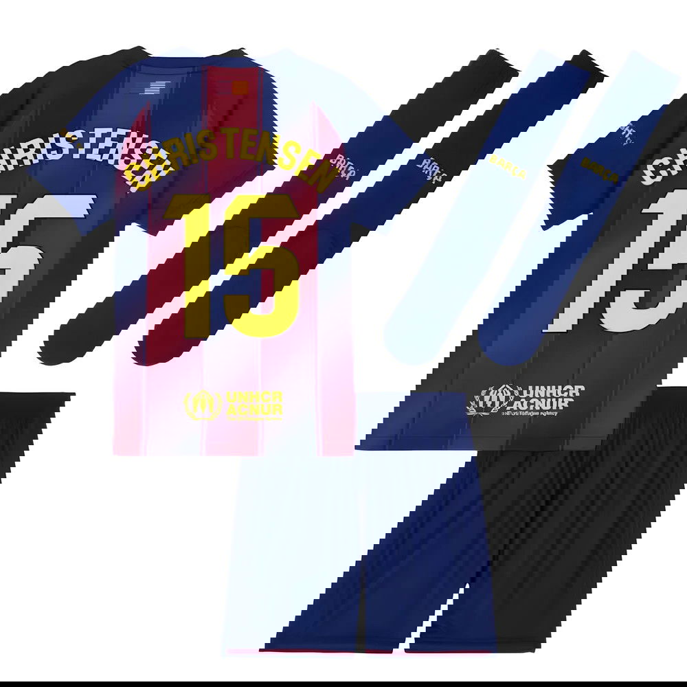 Fotbalové Dresy FC Barcelona Dětské CHRISTENSEN #15 Domácí Dres 2025-2026