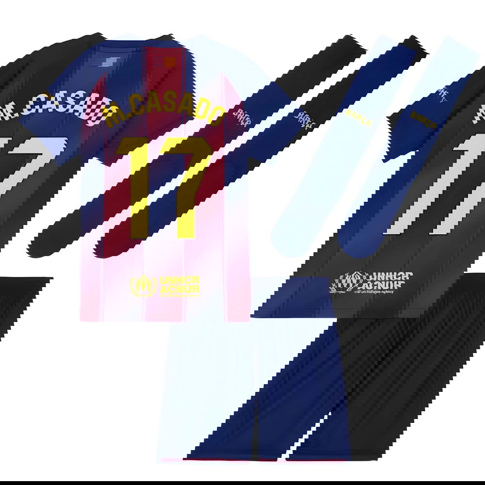 Fotbalové Dresy FC Barcelona Dětské MCASADO #17 Domácí Dres 2025-2026
