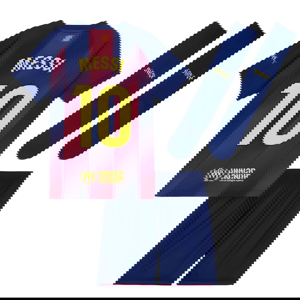 Fotbalové Dresy FC Barcelona Dětské MESSI #10 Domácí Dres 2025-2026