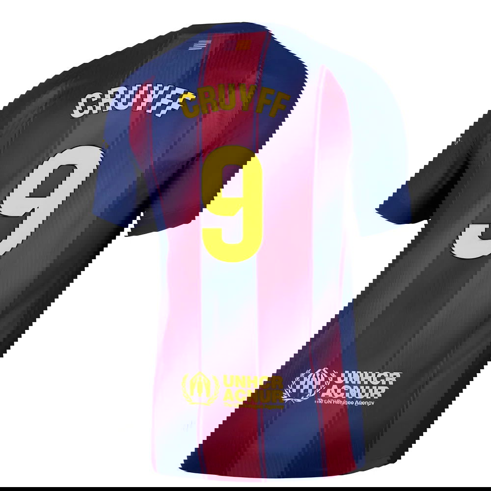 Fotbalové Dresy FC Barcelona CRUYFF #9 Domácí Dres 2025-2026