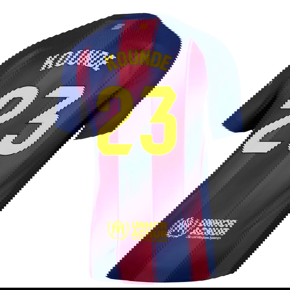 Fotbalové Dresy FC Barcelona KOUNDE #23 Domácí Dres 2025-2026