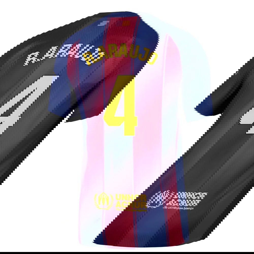 Fotbalové Dresy FC Barcelona RARAUJO #4 Domácí Dres 2025-2026