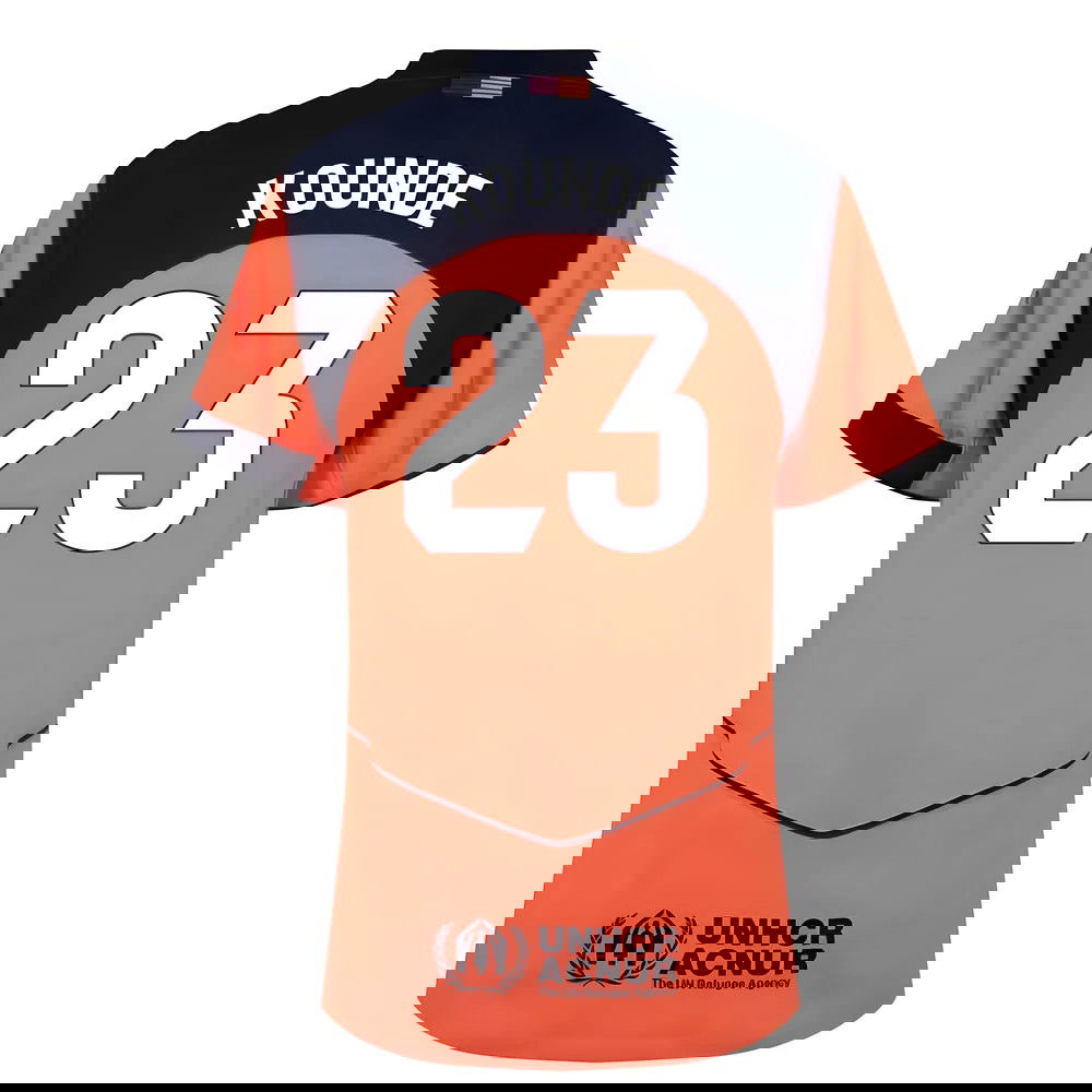 Fotbalové Dresy FC Barcelona KOUNDE #23 Alternativní Dres 2025-2026