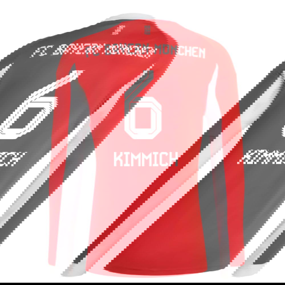 Fotbalové Dresy Bayern Munich Dlouhý Rukáv KIMMICH #6 Domácí Dres 2025-2026