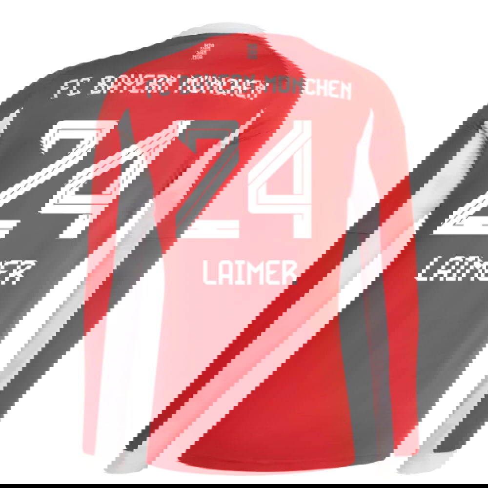 Fotbalové Dresy Bayern Munich Dlouhý Rukáv LAIMER #24 Domácí Dres 2025-2026