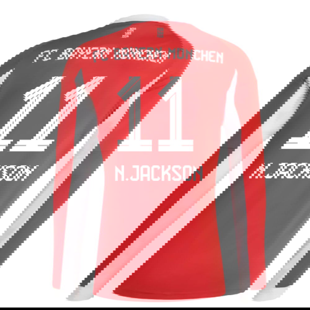Fotbalové Dresy Bayern Munich Dlouhý Rukáv NJACKSON #11 Domácí Dres 2025-2026