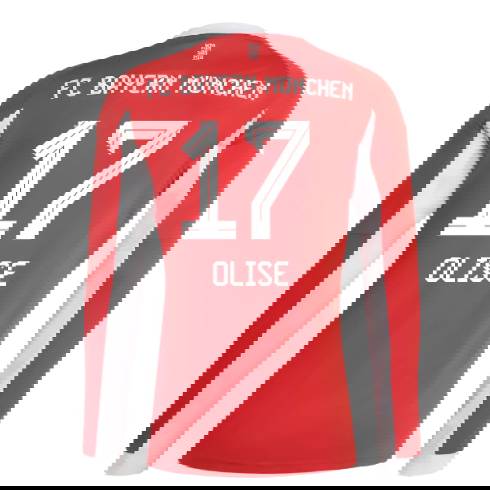Fotbalové Dresy Bayern Munich Dlouhý Rukáv OLISE #17 Domácí Dres 2025-2026
