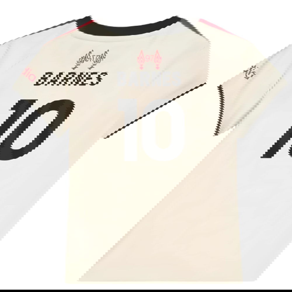 Fotbalové Dresy Liverpool Dětské BARNES #10 Venkovní Dres 2025-2026