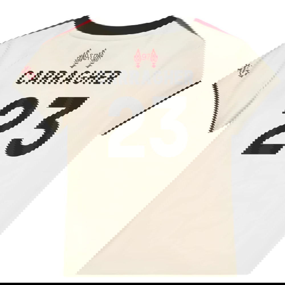 Fotbalové Dresy Liverpool Dětské CARRAGHER #23 Venkovní Dres 2025-2026