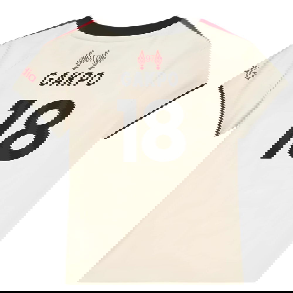 Fotbalové Dresy Liverpool Dětské GAKPO #18 Venkovní Dres 2025-2026