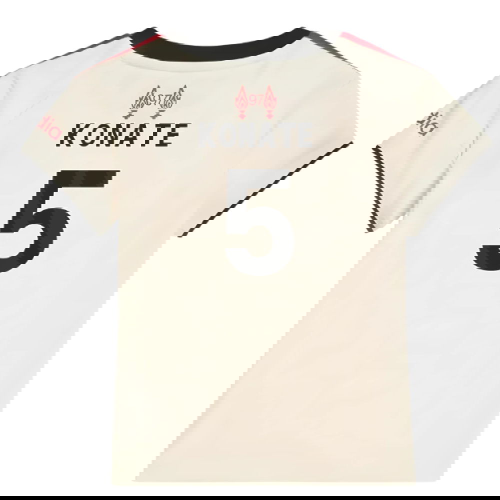 Fotbalové Dresy Liverpool Dětské KONATE #5 Venkovní Dres 2025-2026