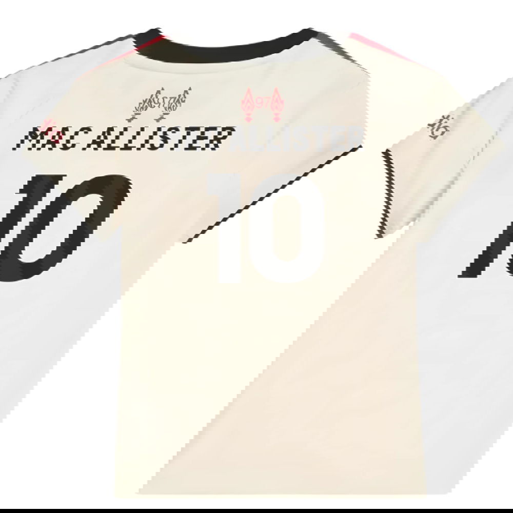 Fotbalové Dresy Liverpool Dětské MAC ALLISTER #10 Venkovní Dres 2025-2026
