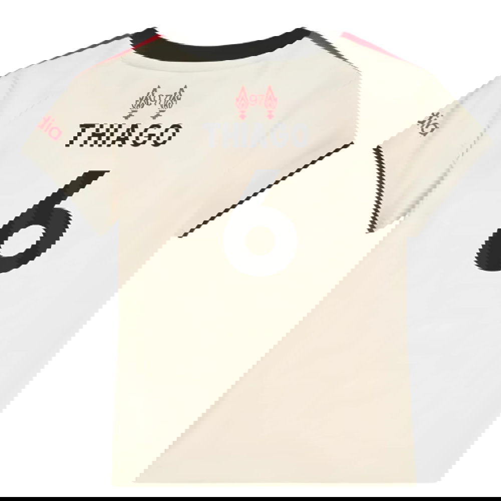 Fotbalové Dresy Liverpool Dětské THIAGO #6 Venkovní Dres 2025-2026