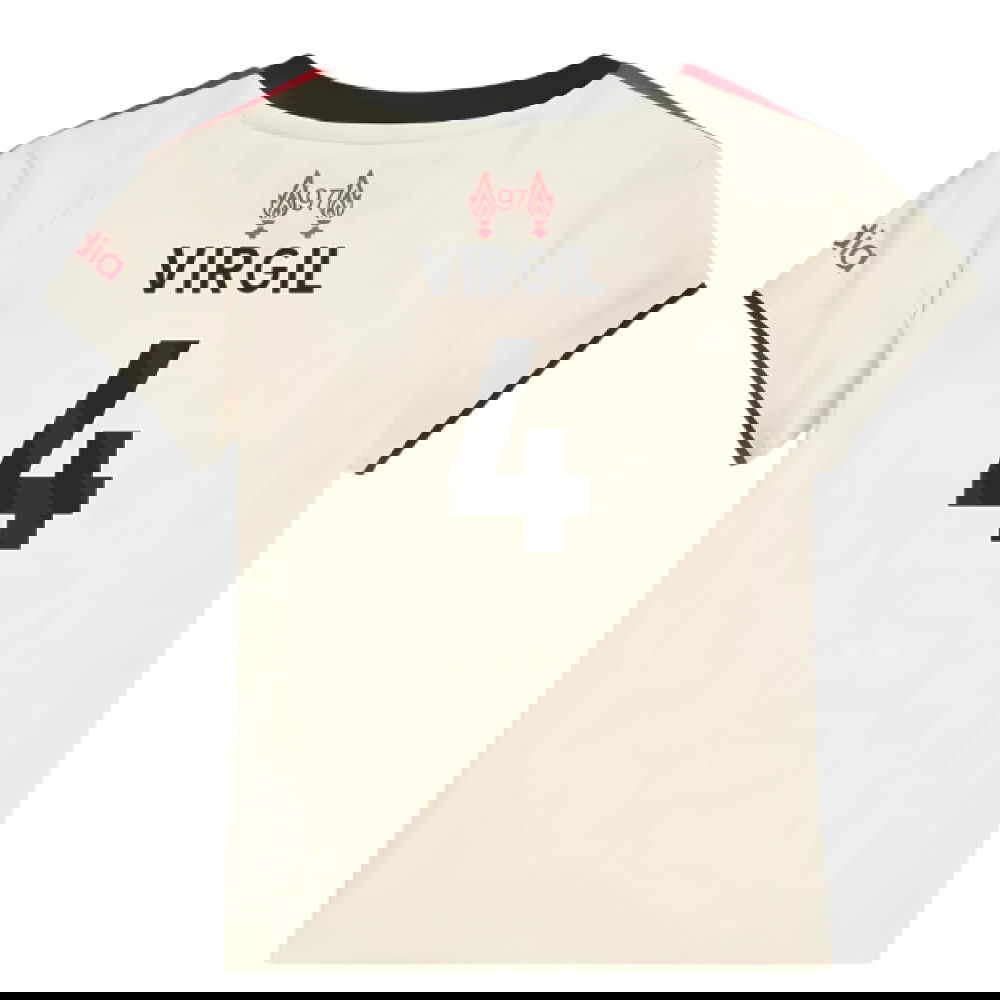 Fotbalové Dresy Liverpool Dětské VIRGIL #4 Venkovní Dres 2025-2026