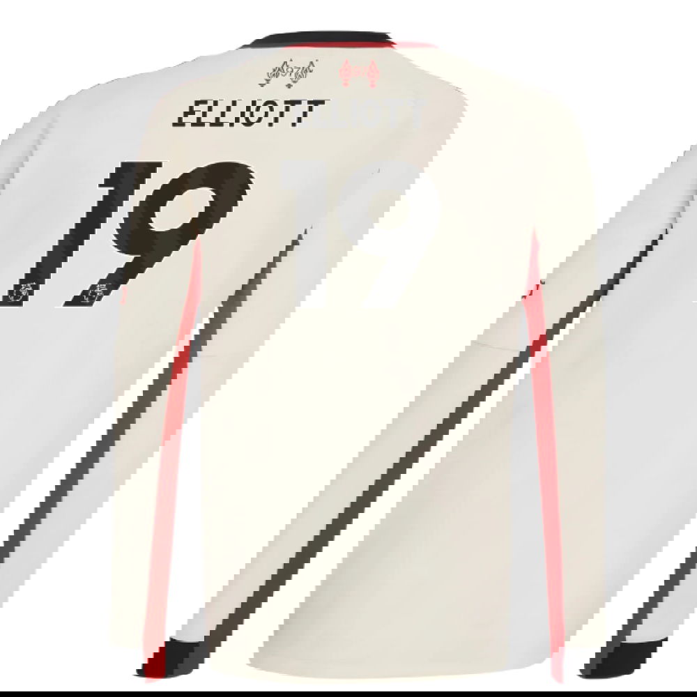 Fotbalové Dresy Liverpool Dlouhý Rukáv ELLIOTT #19 Venkovní Dres 2025-2026