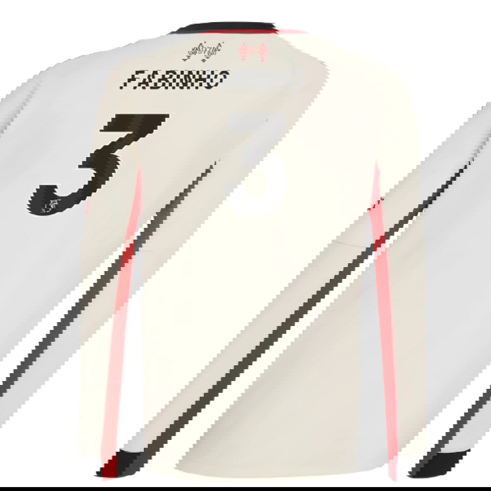 Fotbalové Dresy Liverpool Dlouhý Rukáv FABINHO #3 Venkovní Dres 2025-2026