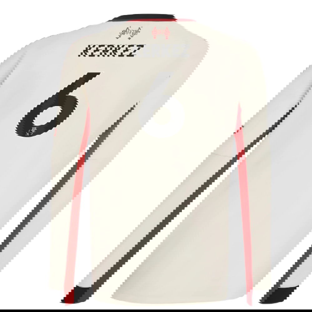 Fotbalové Dresy Liverpool Dlouhý Rukáv KERKEZ #6 Venkovní Dres 2025-2026