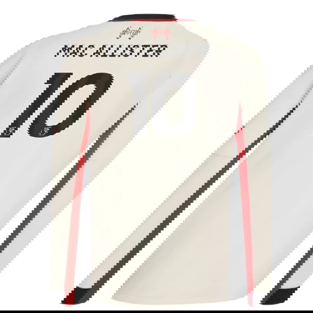 Fotbalové Dresy Liverpool Dlouhý Rukáv MAC ALLISTER #10 Venkovní Dres 2025-2026