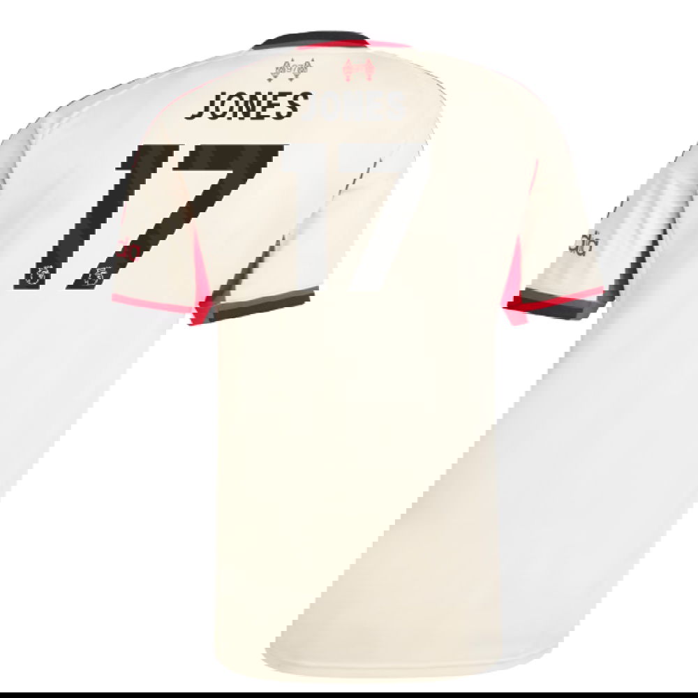 Fotbalové Dresy Liverpool JONES #17 Venkovní Dres 2025-2026