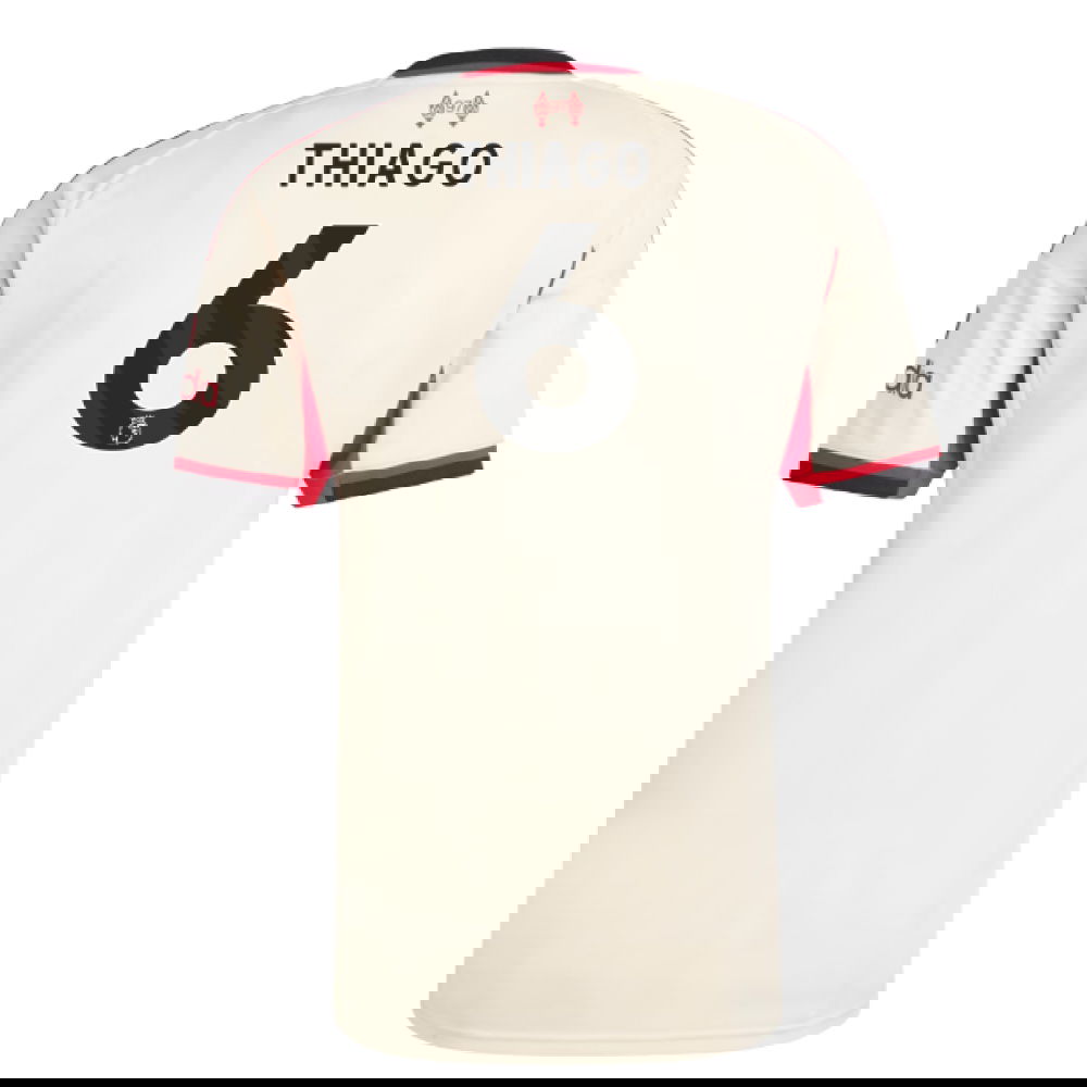 Fotbalové Dresy Liverpool THIAGO #6 Venkovní Dres 2025-2026