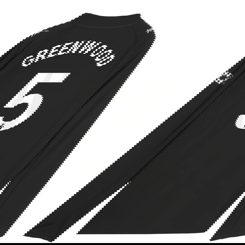 Fotbalové Dresy Manchester City Dlouhý Rukáv GREENWOOD #5 Venkovní Dres 2025-2026
