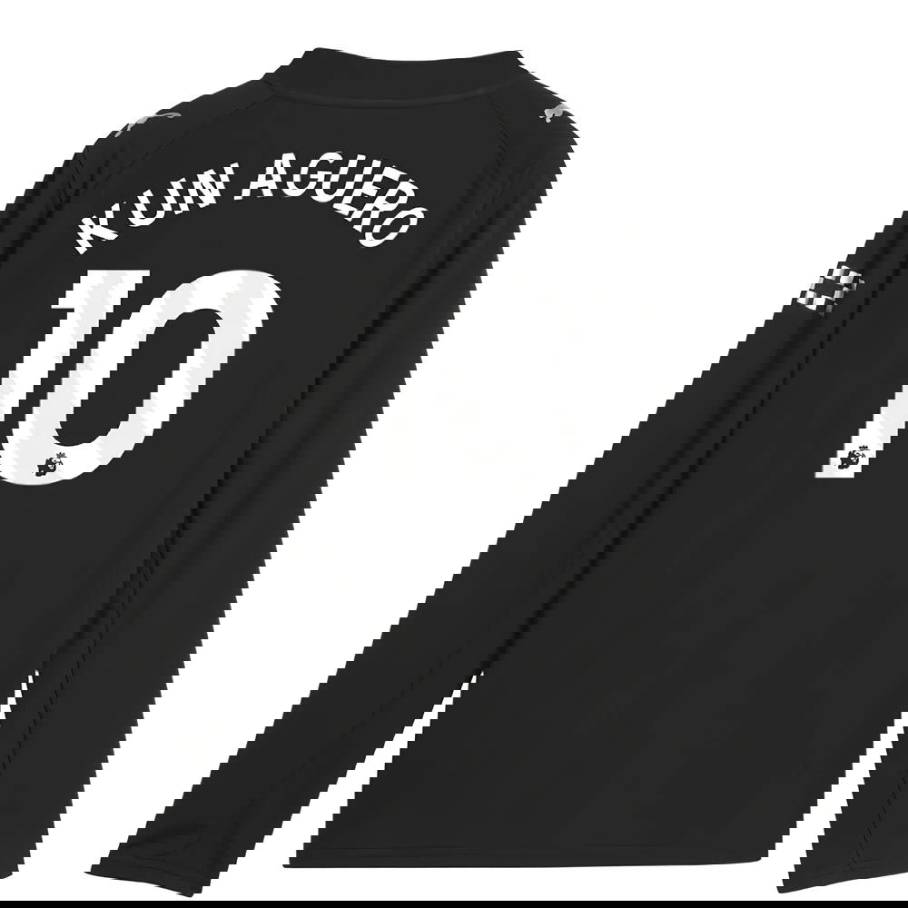 Fotbalové Dresy Manchester City Dlouhý Rukáv KUN AGUERO #10 Venkovní Dres 2025-2026