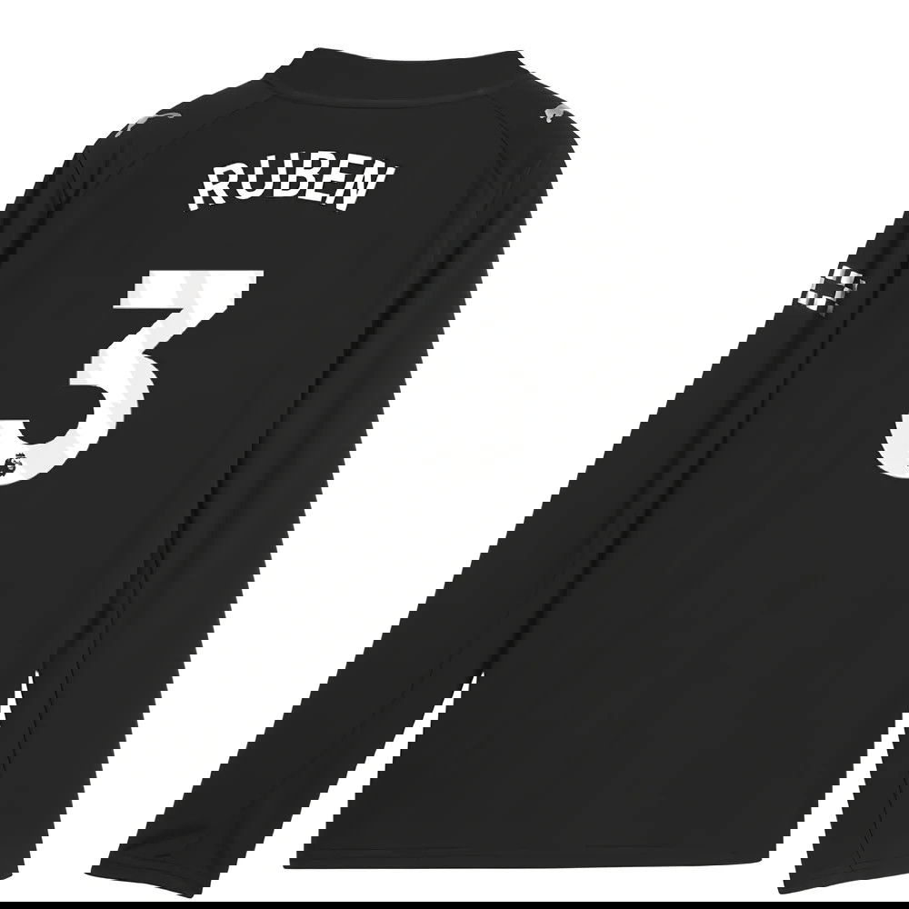 Fotbalové Dresy Manchester City Dlouhý Rukáv RUBEN #3 Venkovní Dres 2025-2026