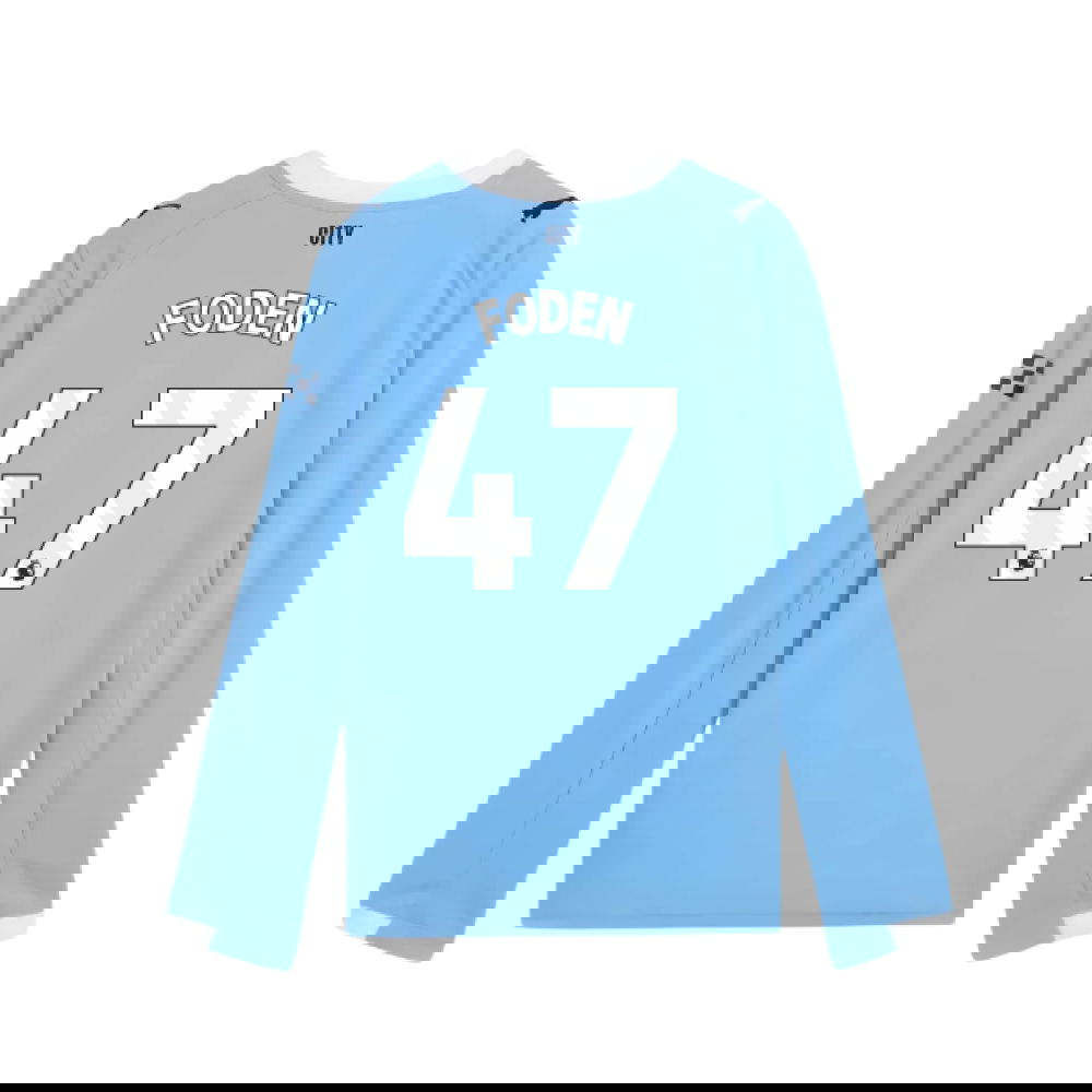 Fotbalové Dresy Manchester City Dlouhý Rukáv FODEN #47 Domácí Dres 2025-2026
