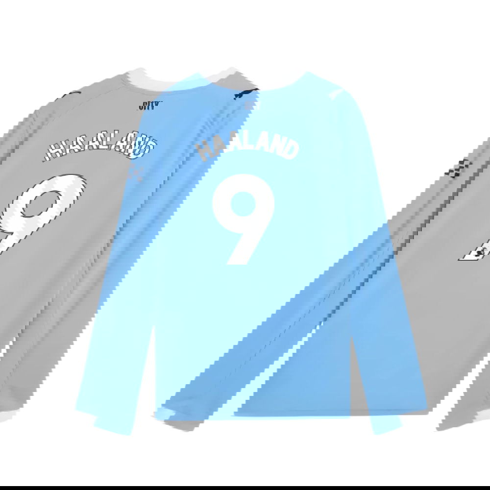 Fotbalové Dresy Manchester City Dlouhý Rukáv HAALAND #9 Domácí Dres 2025-2026