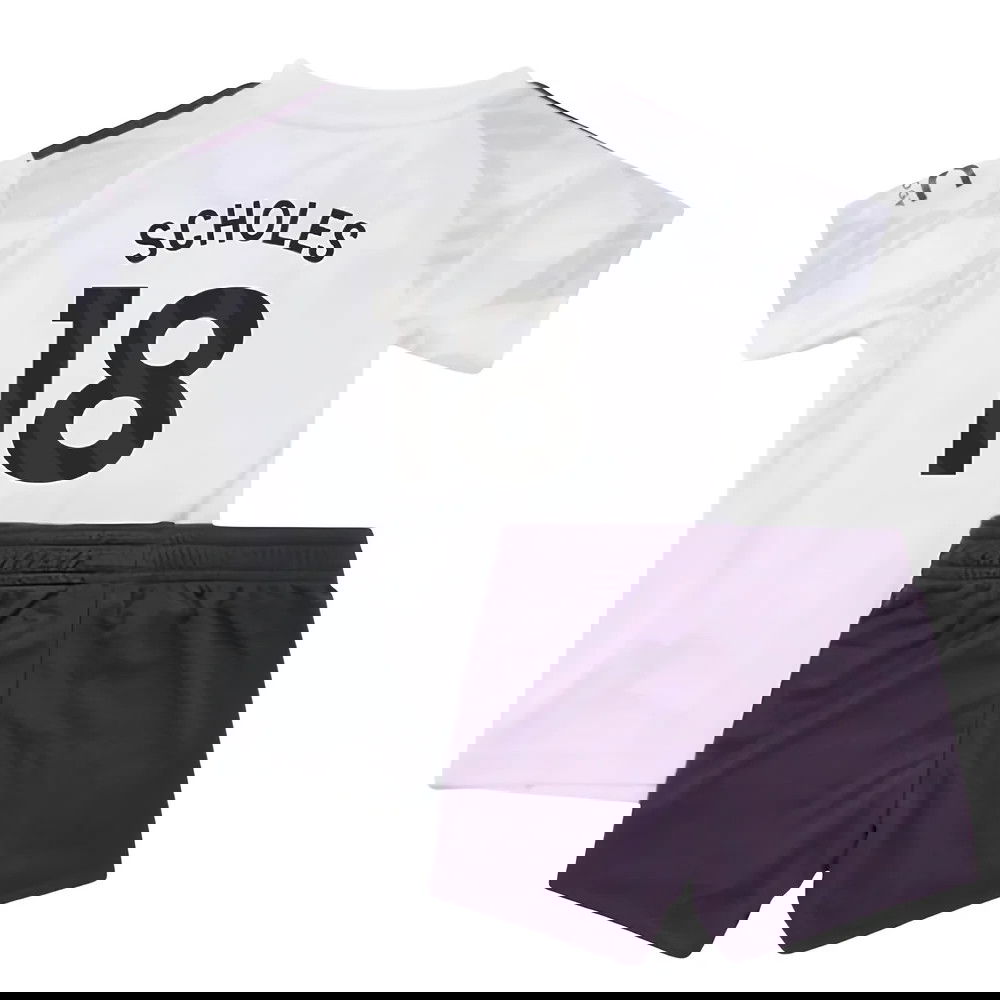 Fotbalové Dresy Manchester United Dětské SCHOLES #18 Venkovní Dres 2025-2026