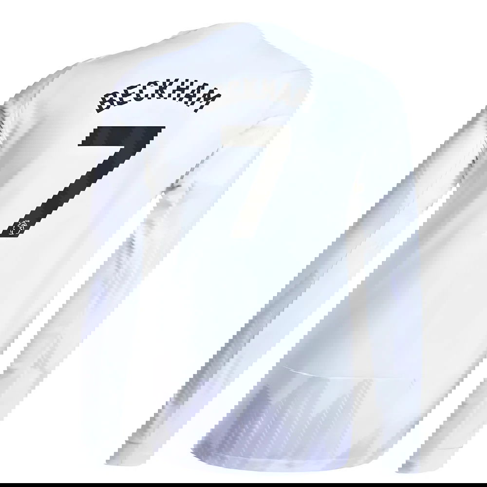 Fotbalové Dresy Manchester United Dlouhý Rukáv BECKHAM #7 Venkovní Dres 2025-2026