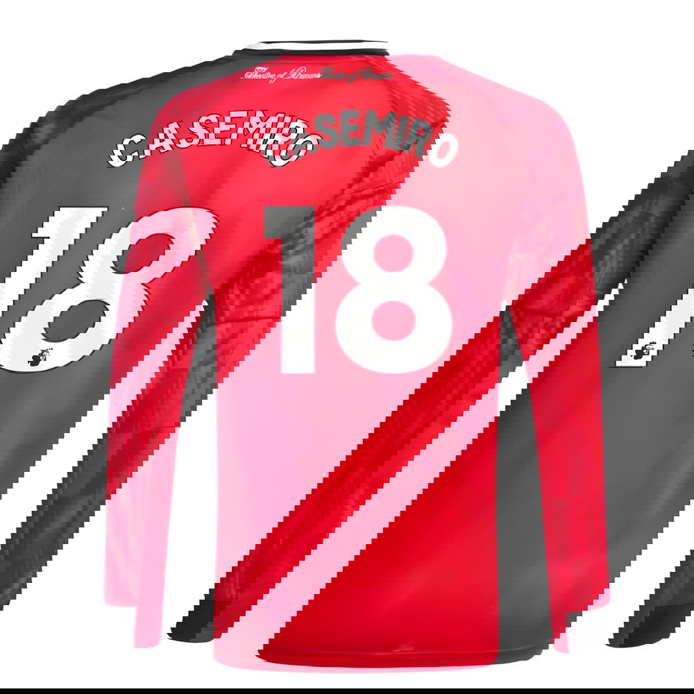 Fotbalové Dresy Manchester United Dlouhý Rukáv CASEMIRO #18 Domácí Dres 2025-2026