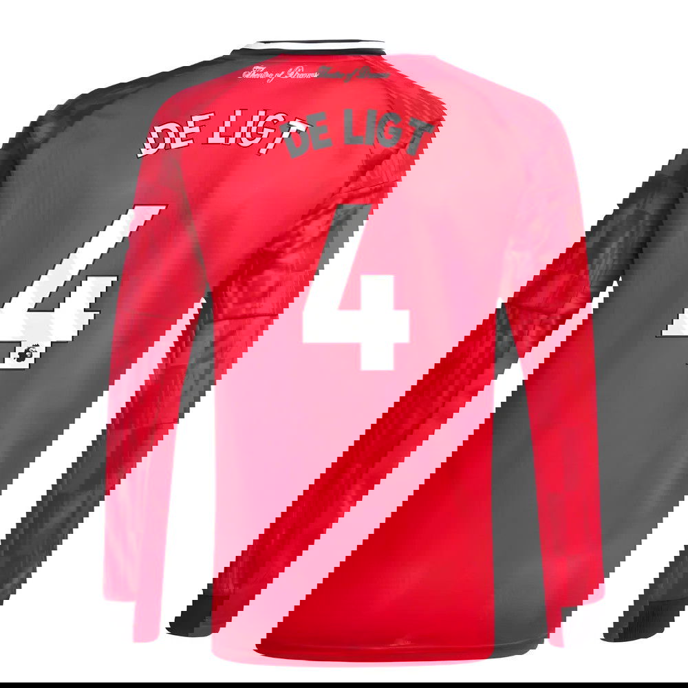 Fotbalové Dresy Manchester United Dlouhý Rukáv DE LIGT #4 Domácí Dres 2025-2026