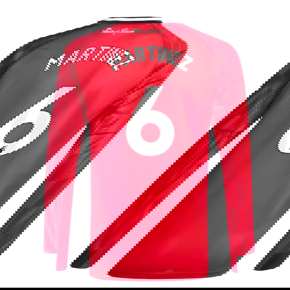 Fotbalové Dresy Manchester United Dlouhý Rukáv MARTINEZ #6 Domácí Dres 2025-2026